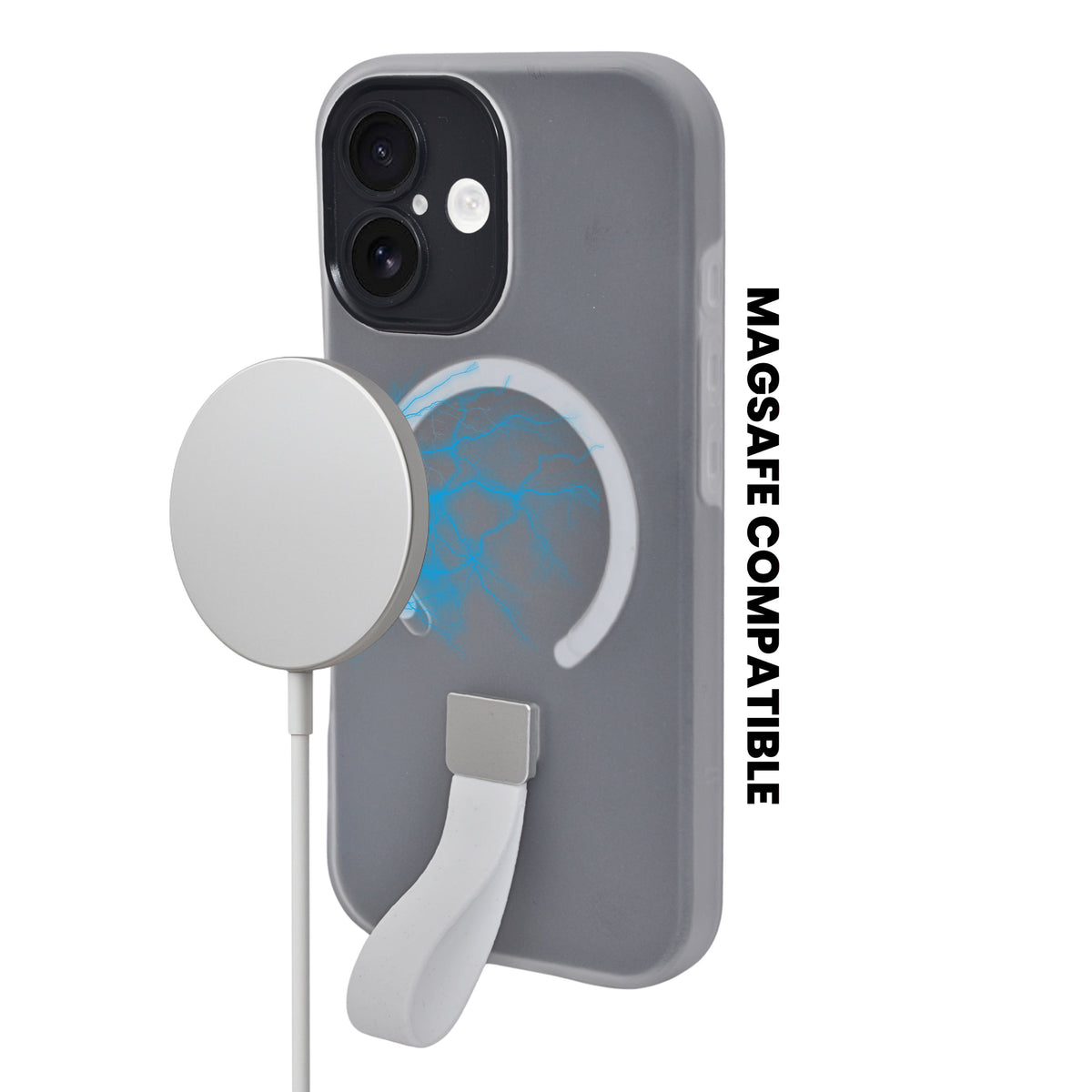 Frosty Matte with Silicone Finger Loop Phone Case for iPhone 17