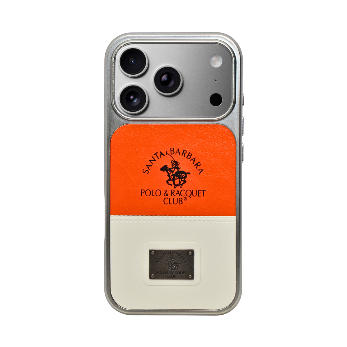 Santa Barbara Polo Club Dual Tone Leather Finish Phone Case for iPhone 17 Pro