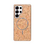 Cork Texture Printed MagSafe Compatible Phone Case for Samsung Galaxy S25 Ultra