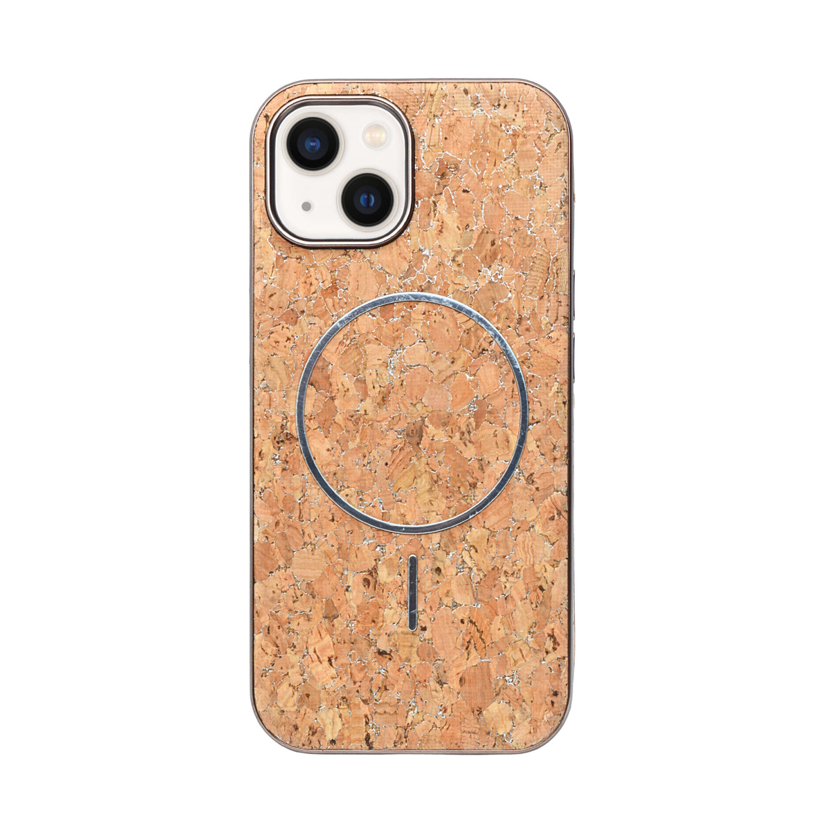 Cork Texture Printed MagSafe Compatible Phone Case for iPhone 13 / 14