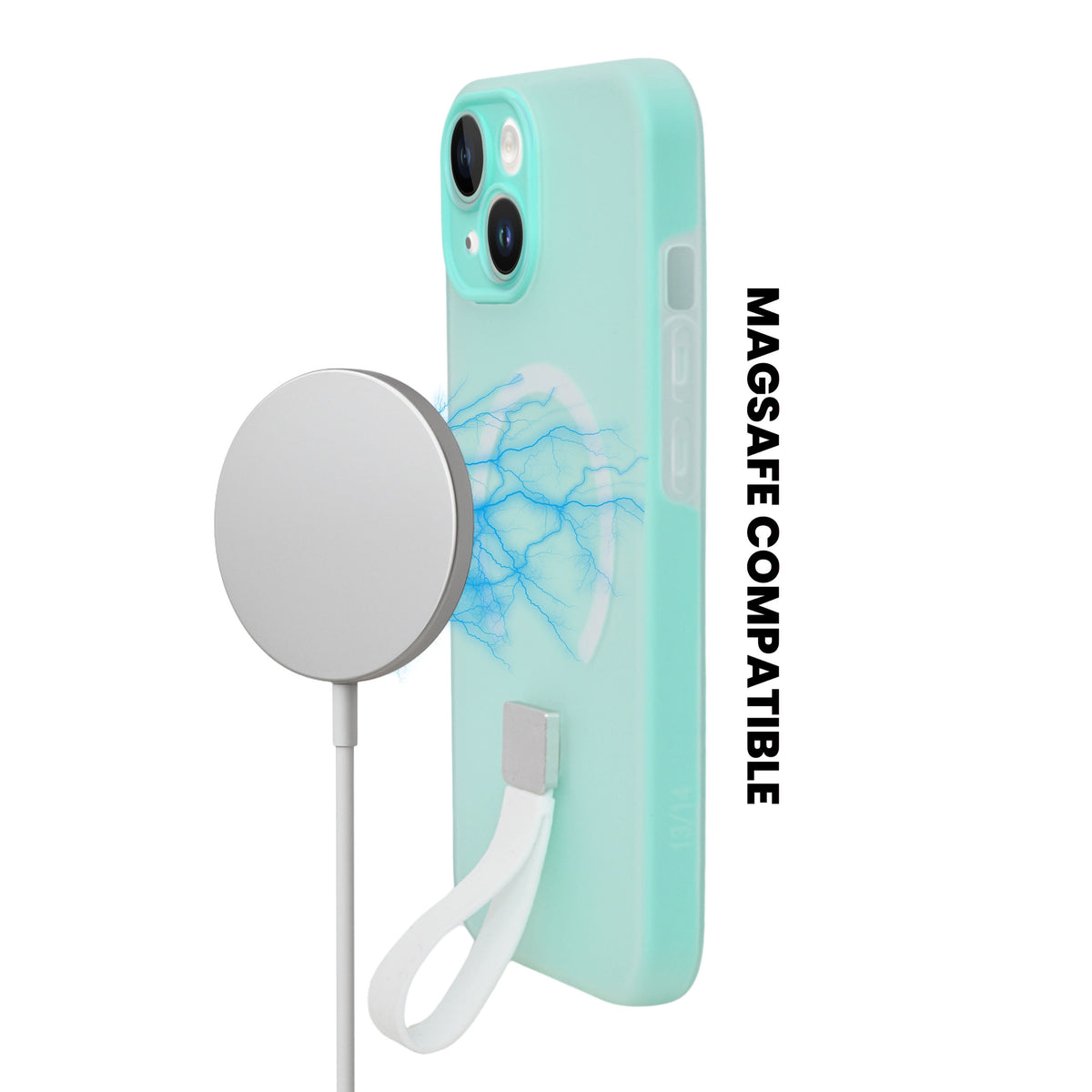 Frosty Matte with Silicone Finger Loop Phone Case for iPhone 13 / 14