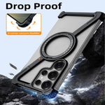 Z-Shape Metal Frameless MagSafe Rotation Stand Case For Samsung S25 Ultra