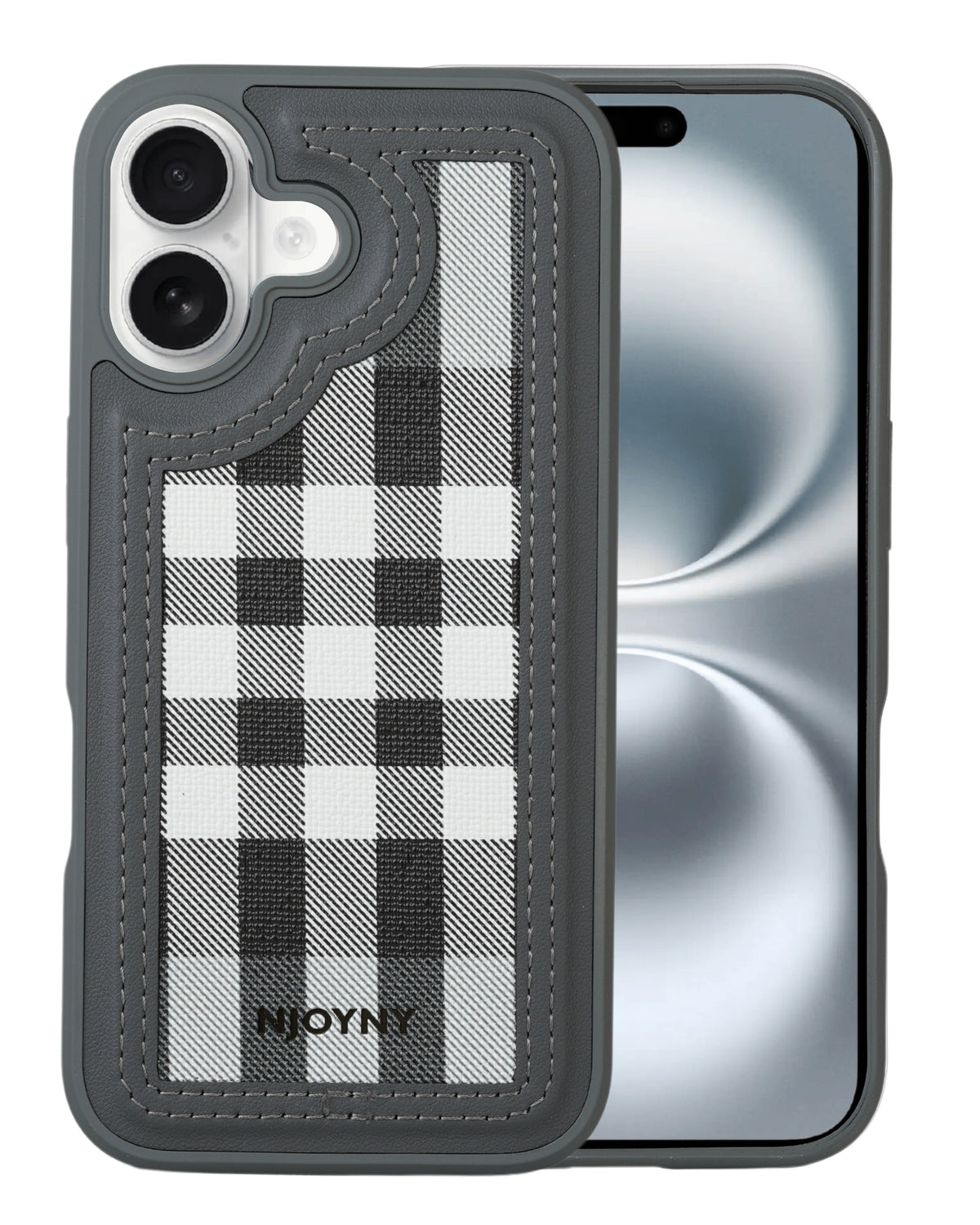 Leather Case, Classic Elegant Slim PU Checks Luxury Design Case For iPhone 16