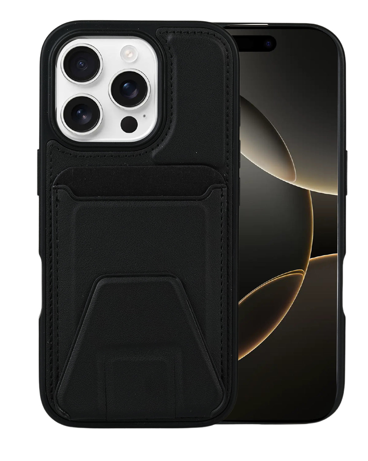 Card Wallet Case Durable Built-in Stand Cover For iPhone 16 Pro