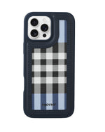 Leather Case, Classic Elegant Slim PU Checks Luxury Design Case For iPhone 16 Pro Max