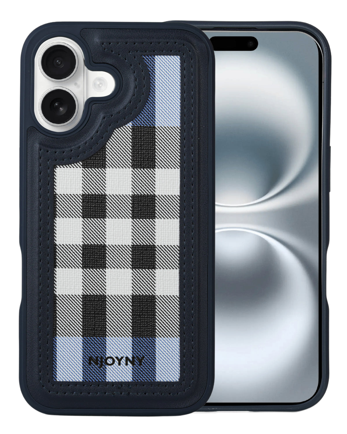 Leather Case, Classic Elegant Slim PU Checks Luxury Design Case For iPhone 16