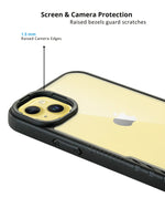 Crystal Armor Bumper Case – Clear Back With Rugged Protection for iPhone 14 Plus / 15 Plus
