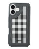Leather Case, Classic Elegant Slim PU Checks Luxury Design Case For iPhone 16