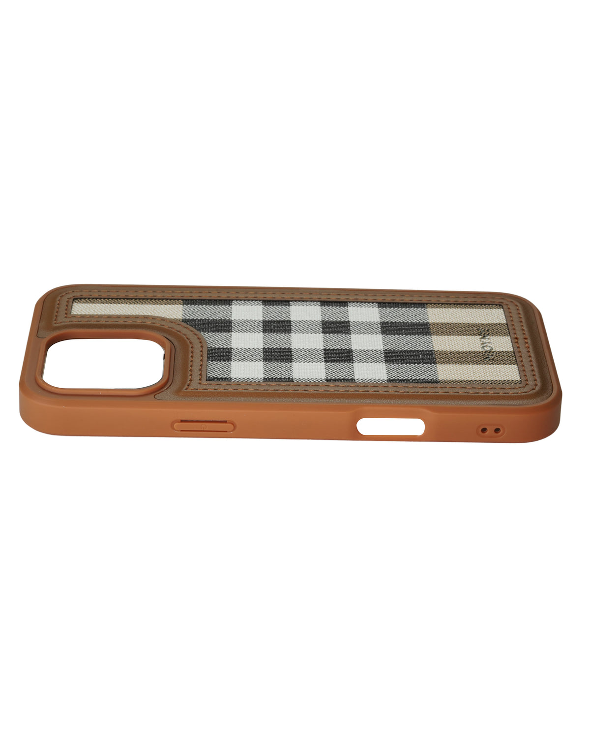 Leather Case, Classic Elegant Slim PU Checks Luxury Design Case For iPhone 16 Pro Max