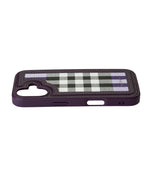Leather Case, Classic Elegant Slim PU Checks Luxury Design Case For iPhone 16