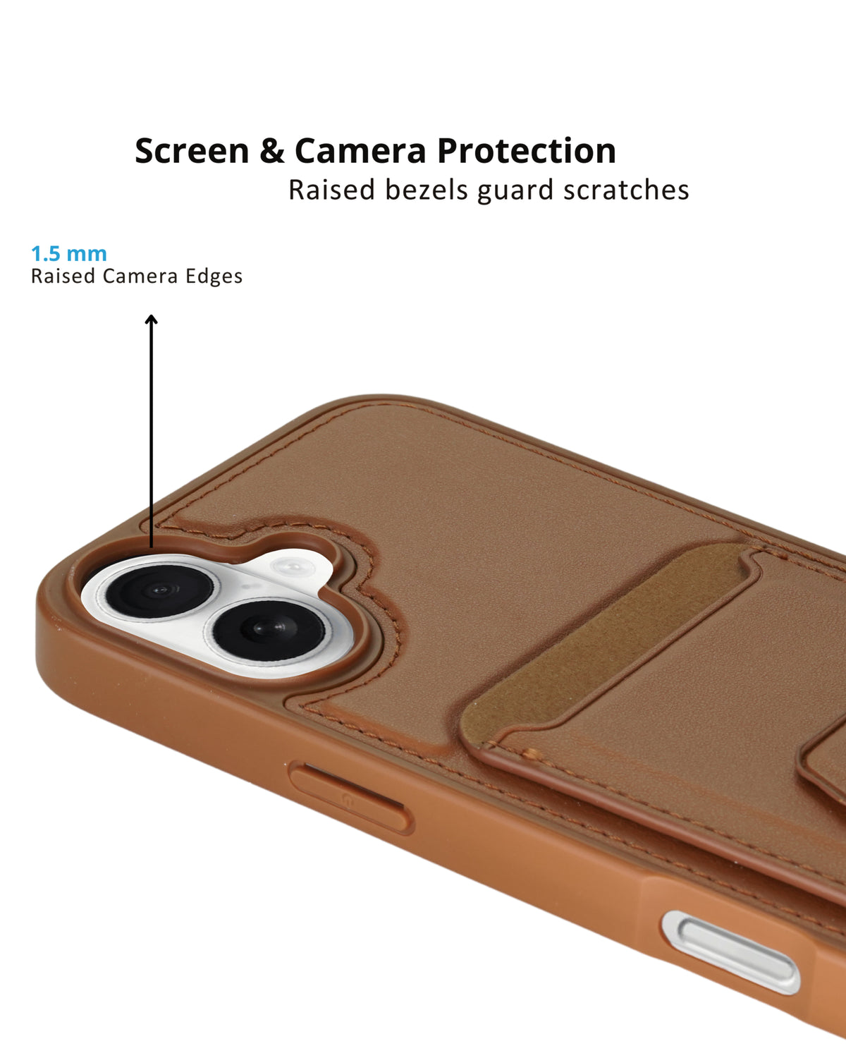 Card Wallet Case Durable Built-in Stand Cover For iPhone 16 Plus