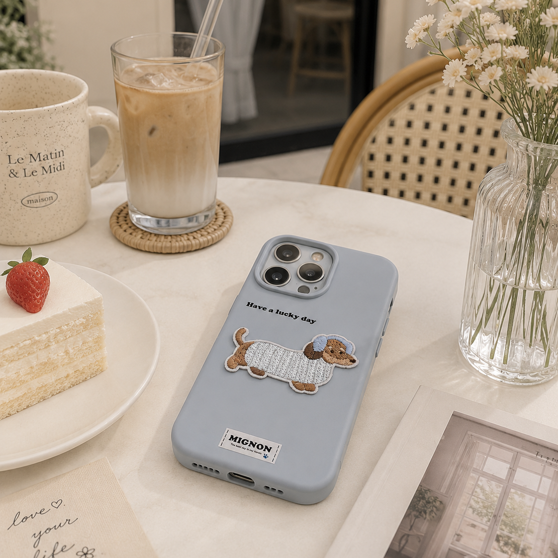 Vintage Dachshund Pattern Case