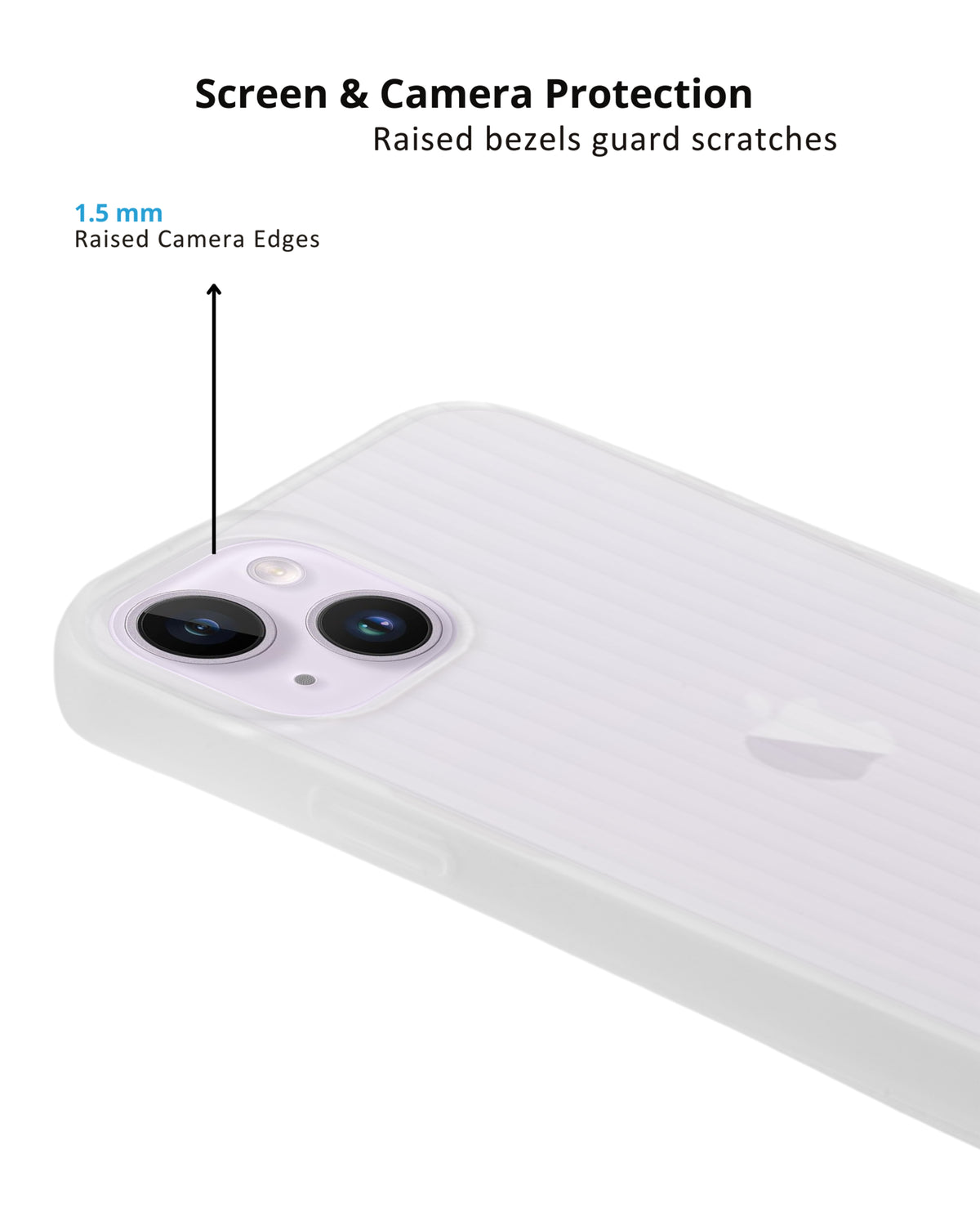 Translucent Matte Cover Soft Flexible Back Case Cover For iPhone 15