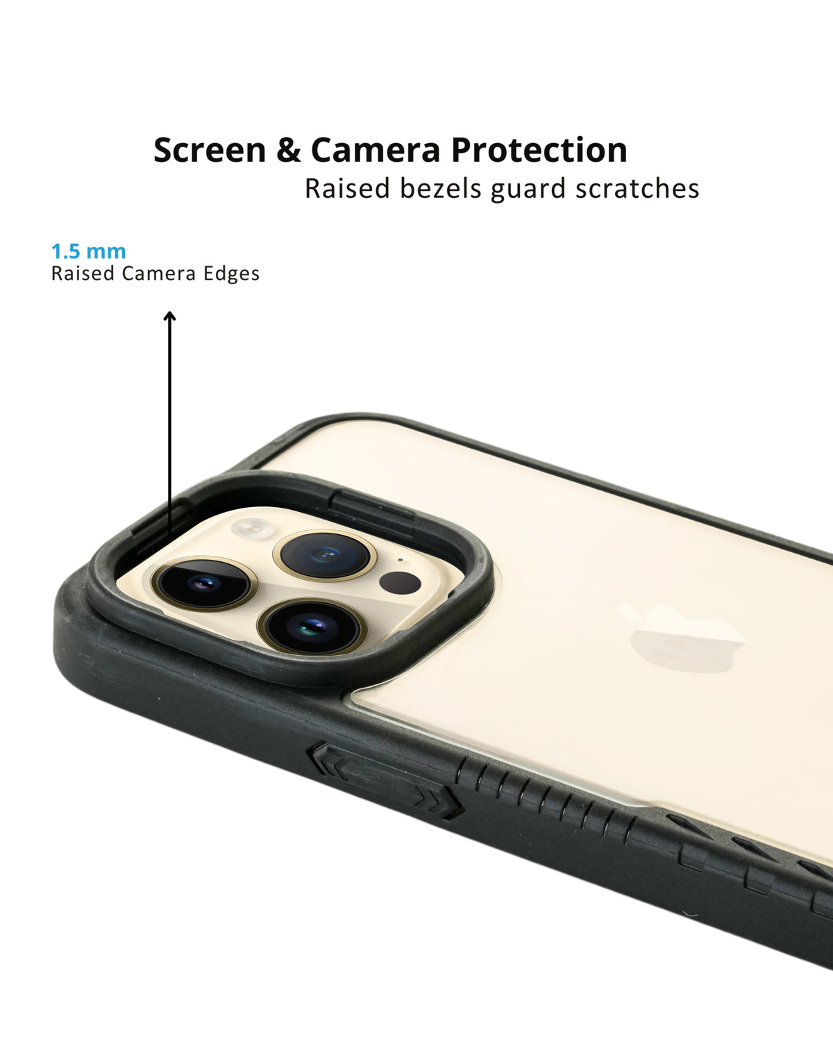 Crystal Armor Bumper Case – Clear Back With Rugged Protection for iPhone 14 Pro
