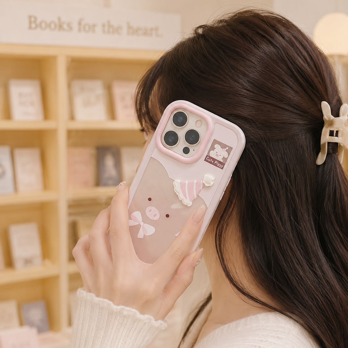 Cute Piggy Transparent Case