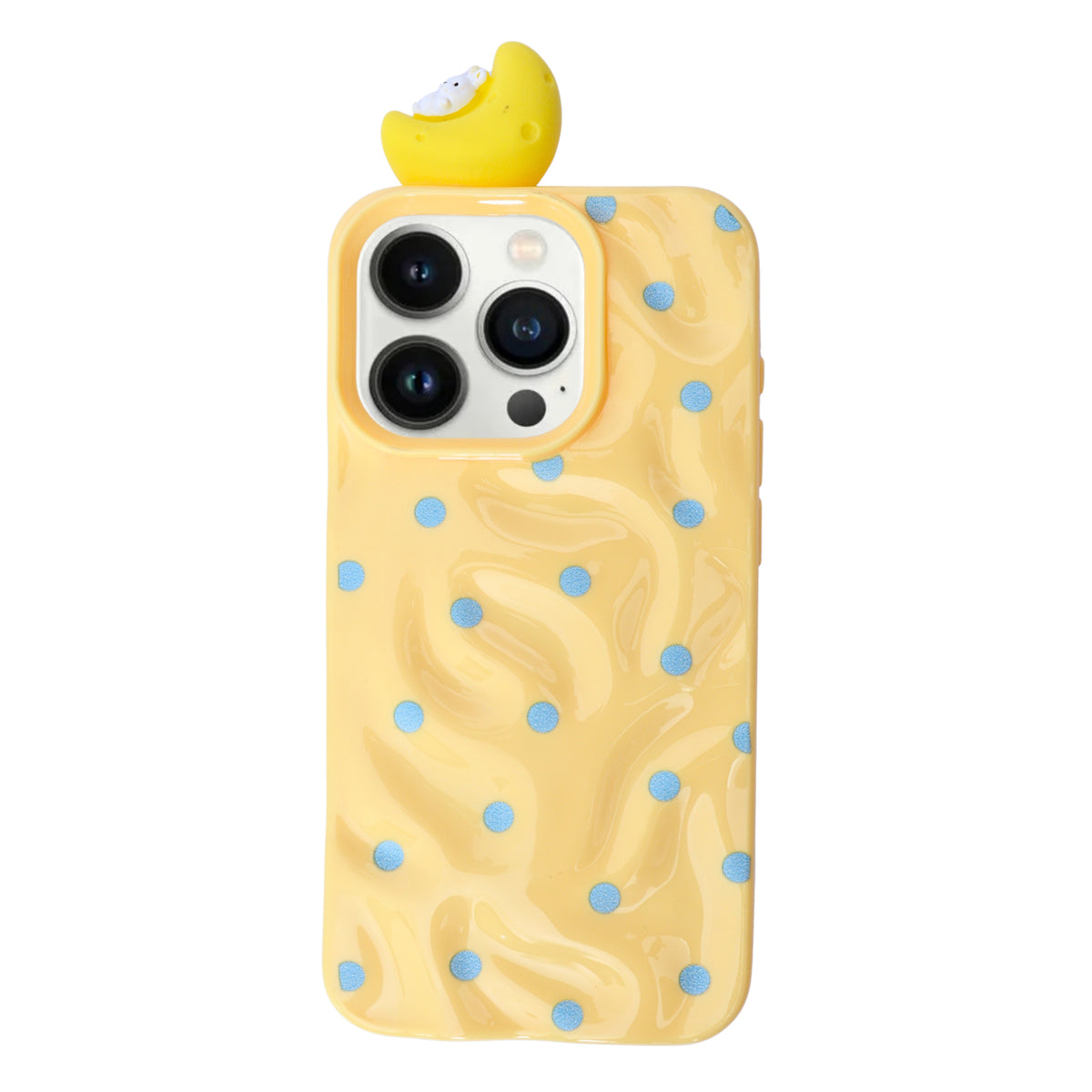 3D Cartoon Character with Polka Dots Soft Phone Case for iPhone 15 Pro Max