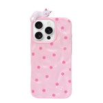 3D Cartoon Character with Polka Dots Soft Phone Case for iPhone 16 Pro