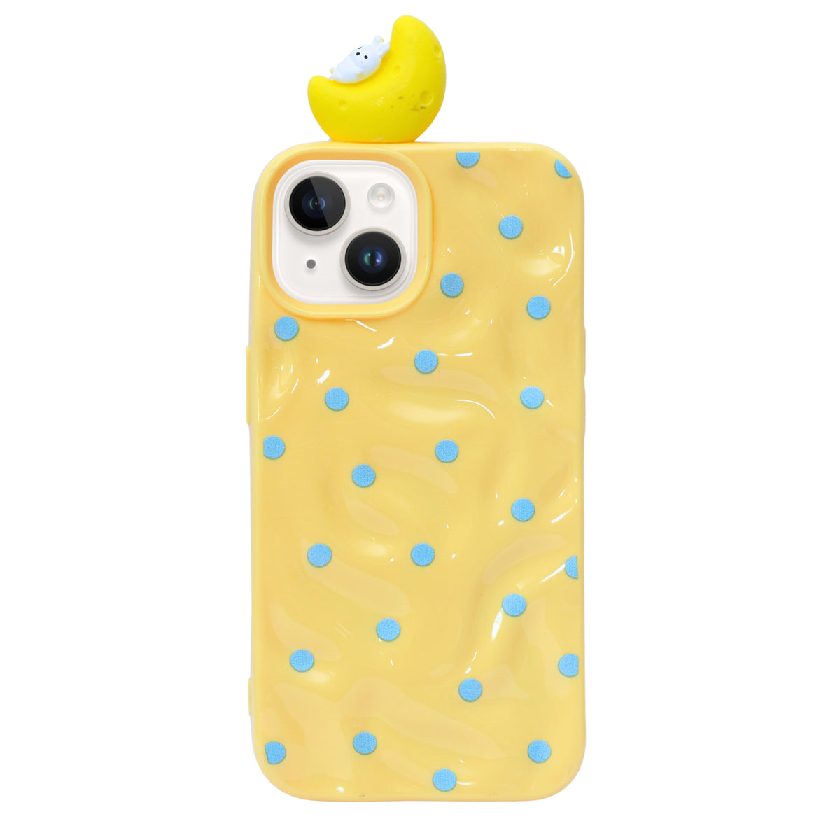 3D Cartoon Character with Polka Dots Soft Phone Case for iPhone 13 / 14