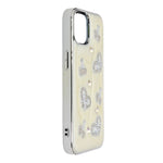 Rhinestone Embellished White Marble Phone Case for iPhone 13/ 14