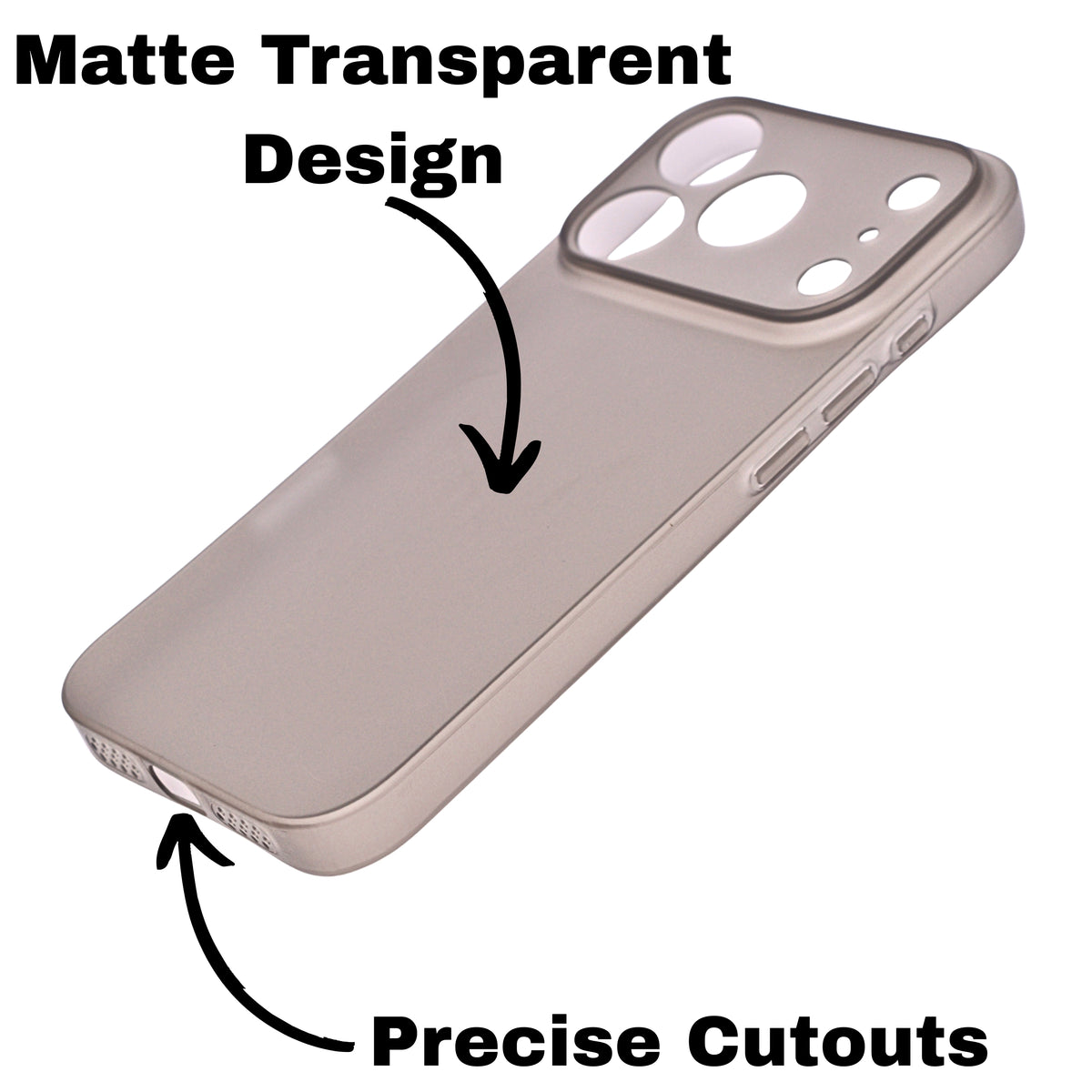 Frosted Matte Finish Slim Translucent Phone Case for iPhone 17 Pro