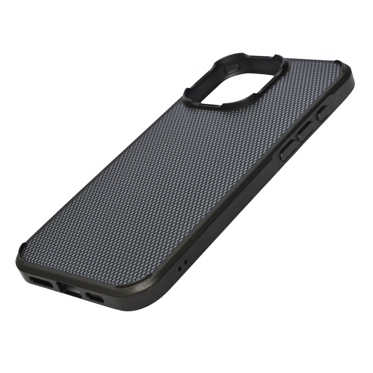 Geometric Carbon Fiber Texture Phone Case for iPhone 16 Pro