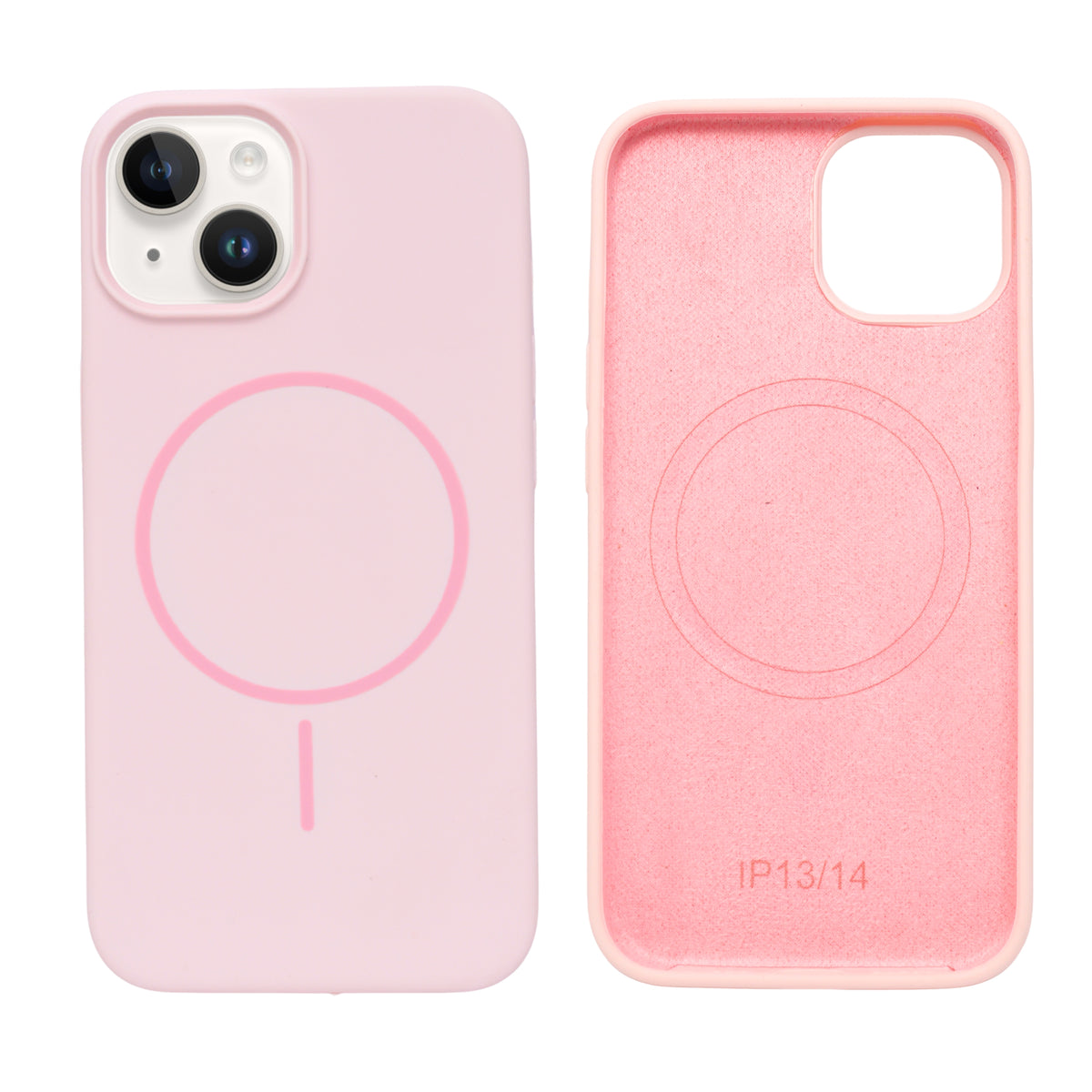 Soft Silicone with MagSafe Ring Phone Case for iPhone 14 Plus / 15 Plus