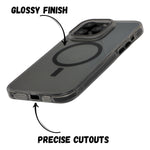 Transparent MagSafe with Colored Border Phone Case For iPhone 14 Pro