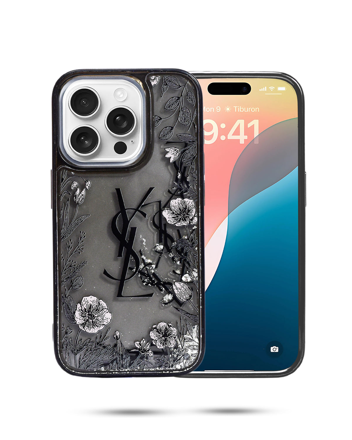 Transparent Glitter Sparkly LSY Shiny Case For iPhone 15 Pro