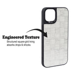 Checkered Texture Grip Case For iPhone 15