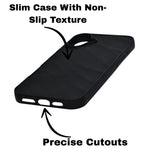 Soft Silicone Wave Texture Phone Case For iPhone 16 Plus