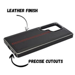 Premium Leather Texture with Stitch Detailing Phone Case for Samsung S25 Ultra