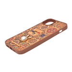 Bohemian Ethnic Print Cork Texture with Pearl Detail Phone Case for iPhone 14 Plus / 15 Plus