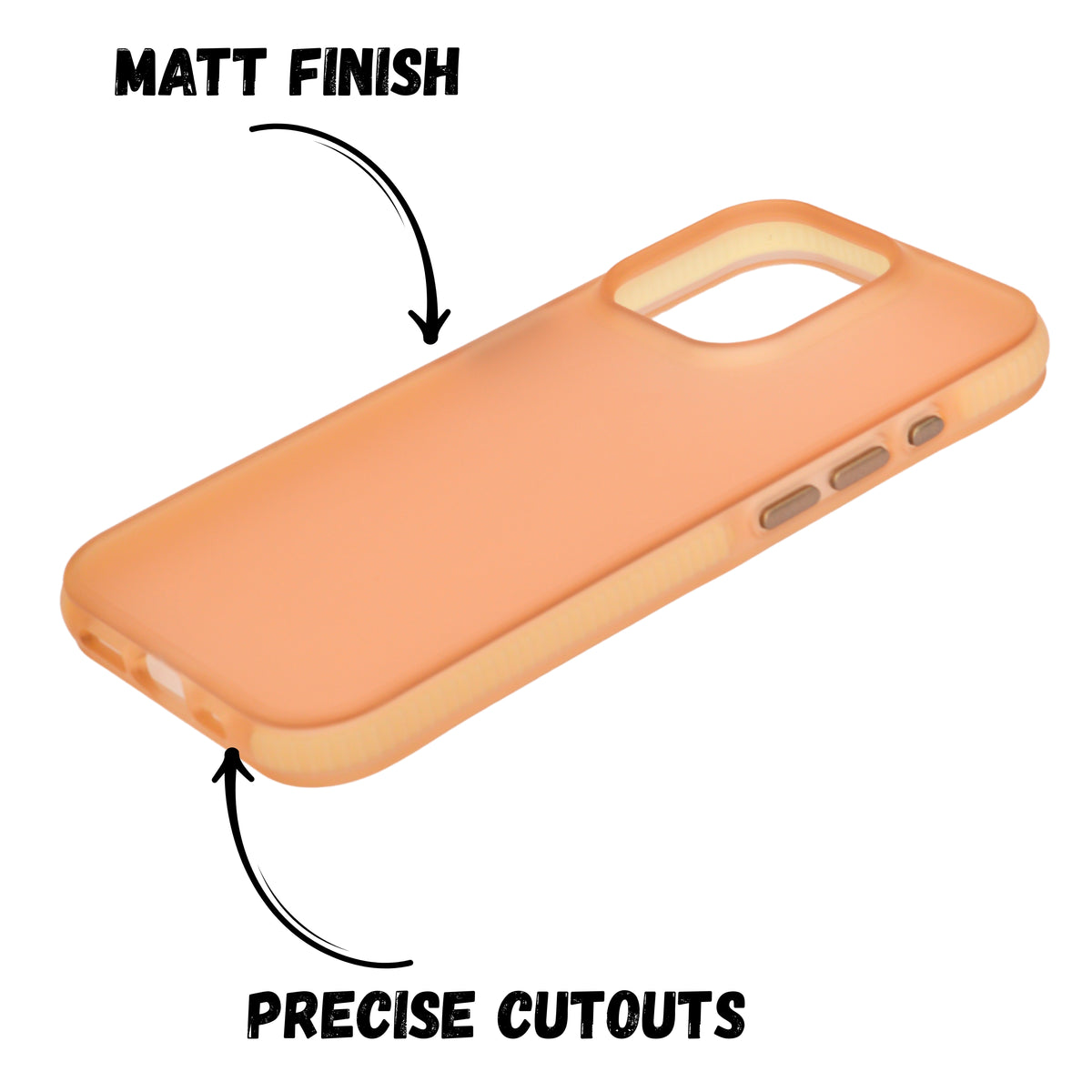 Matte Transparent Frosted with Side Border Phone Case For iPhone 15 Pro