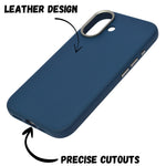 Classic Leather Texture Protective Phone Case For iPhone 16
