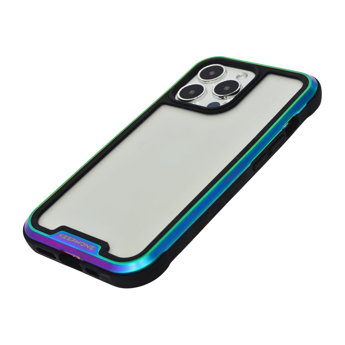 Eye Catching Iridescent Edge Clear Phone Case for iPhone 13 Pro