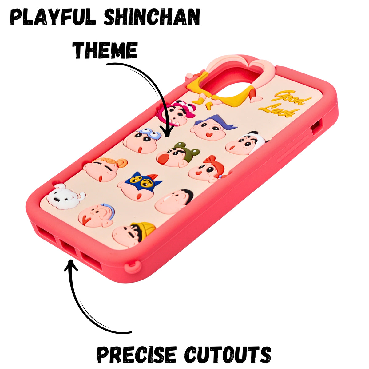 3D Cartoon Shinchan Character Design Phone Case For iPhone 12 Pro Max