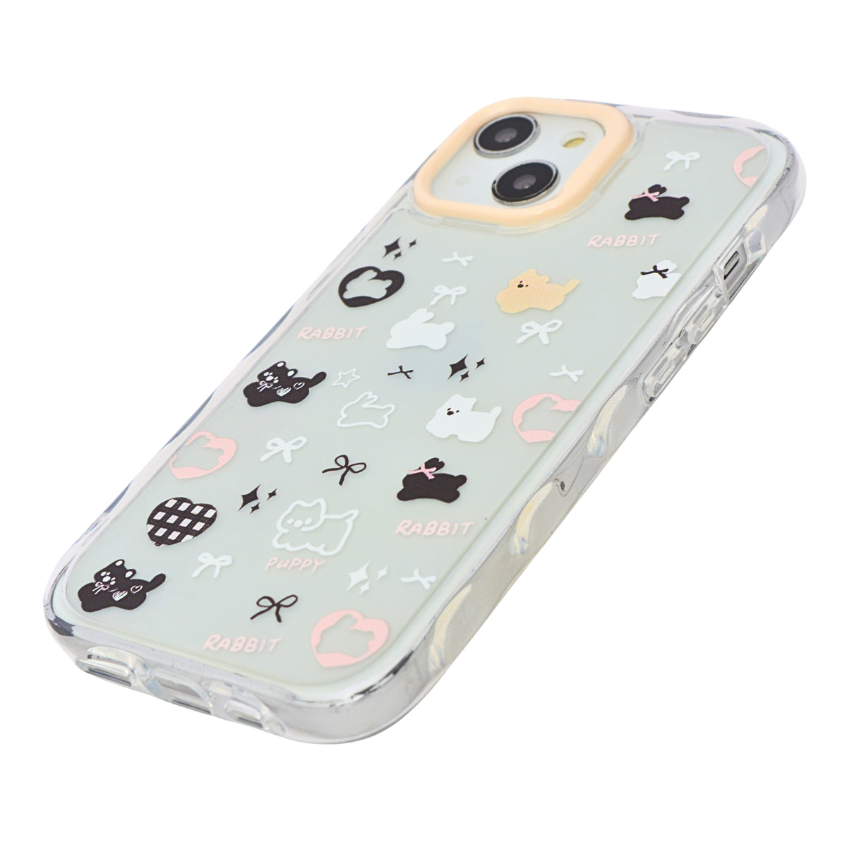 Cute Transparent Wavy Edge Phone Case for iPhone 13/ 14