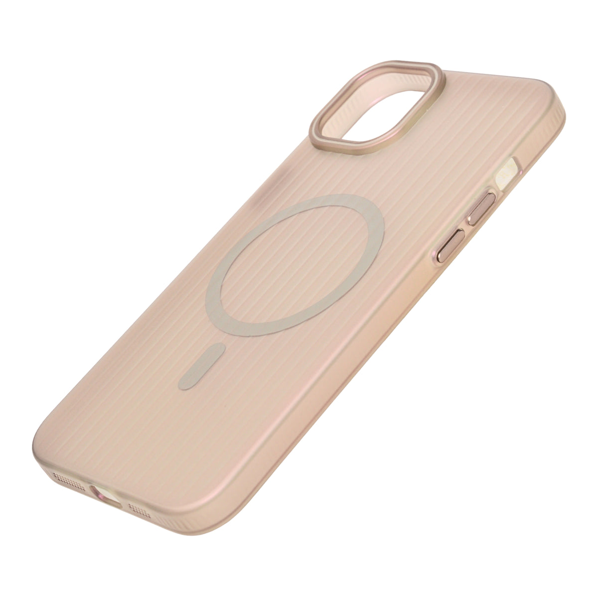 Tinted Transparent Corrugated Texture MagSafe Compatible Phone Case for iPhone 14Plus/ 15Plus