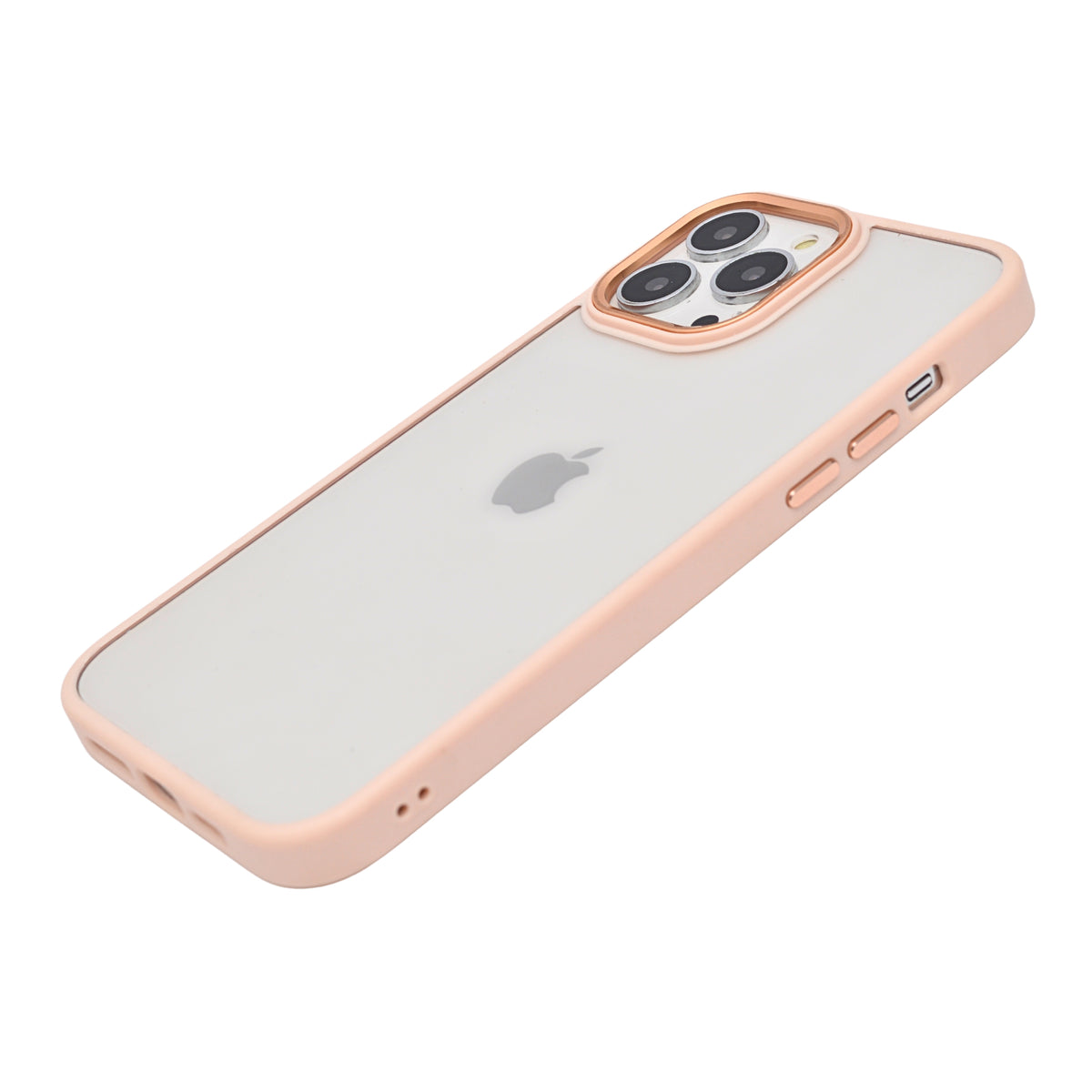 Transparent Hard back with Chrome Border Anti Slip Grip Phone Case for iPhone 13 Pro Max