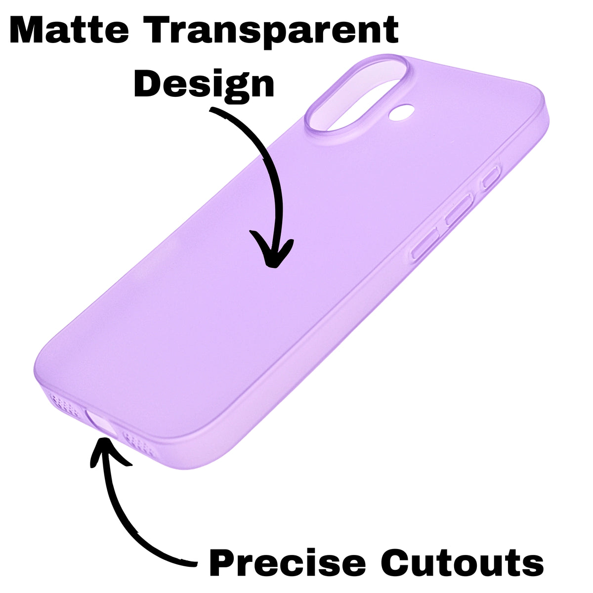Frosted Matte Finish Slim Translucent Phone Case for iPhone 17