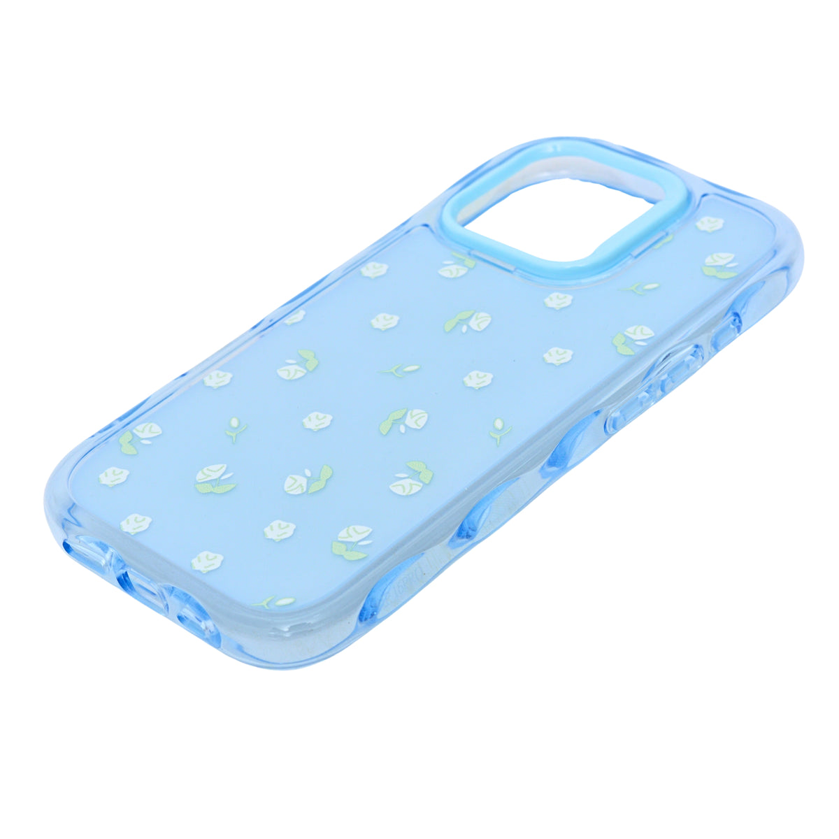 Cute Transparent Wavy Edge Phone Case for iPhone 16 Pro