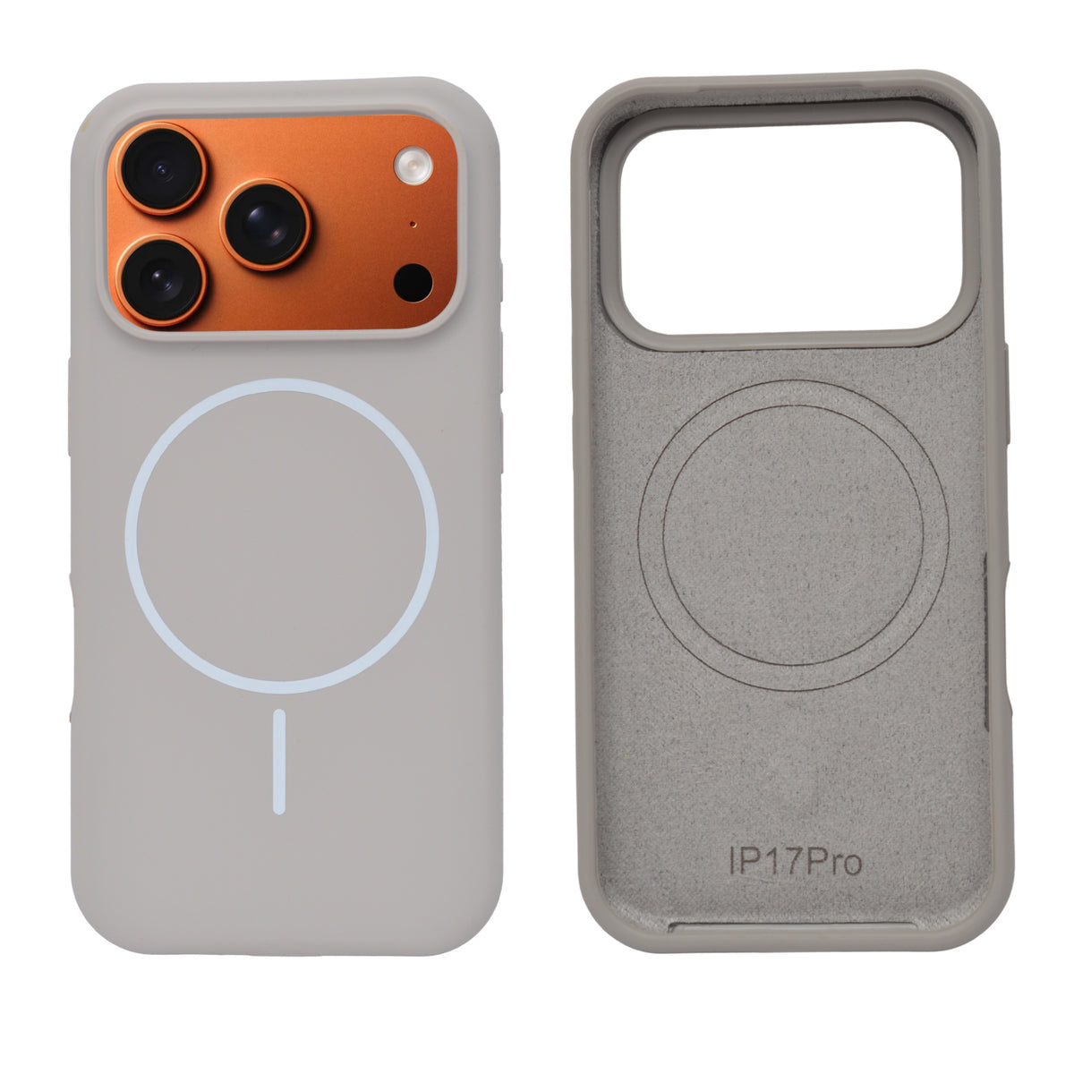 Soft Silicone with MagSafe Ring Phone Case for iPhone 17 Pro