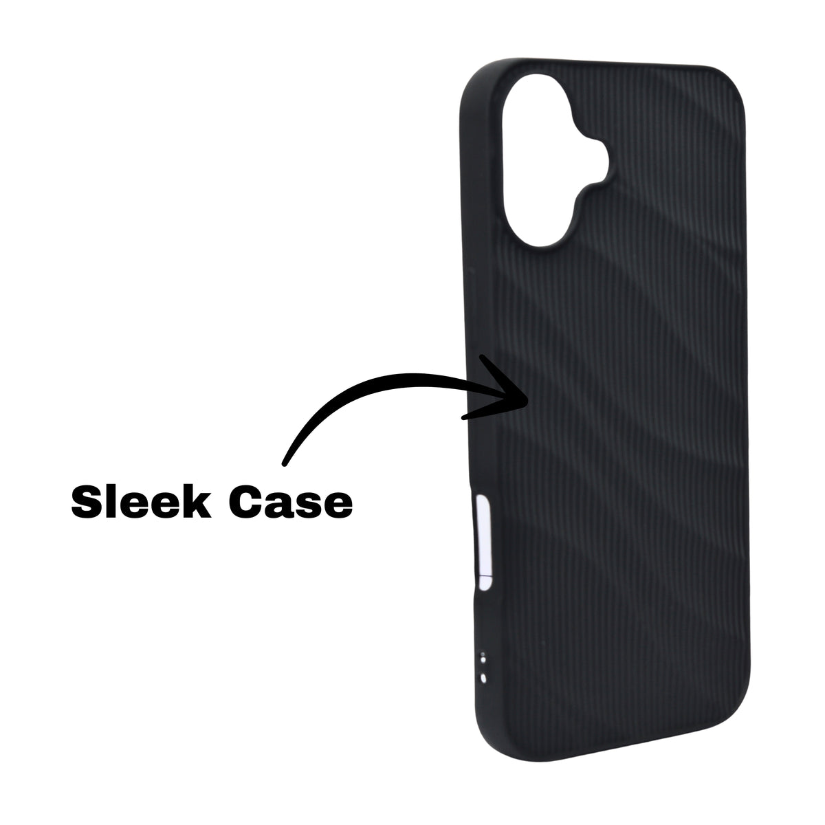 Soft Silicone Wave Texture Phone Case For iPhone 16 Plus