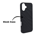 Soft Silicone Wave Texture Phone Case For iPhone 16 Plus