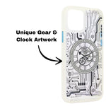 Tech Steampunk Gear Clock Design MagSafe Phone Case For iPhone 12/ 12Pro