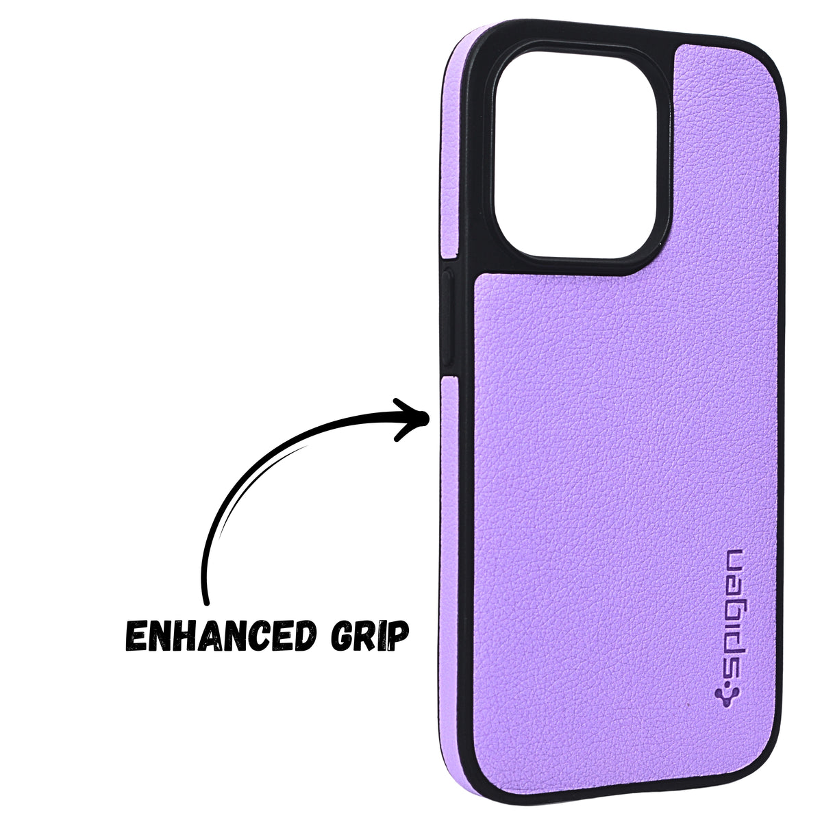 Spigen Leather Textured Protective Phone Case For iPhone 14 Pro Max