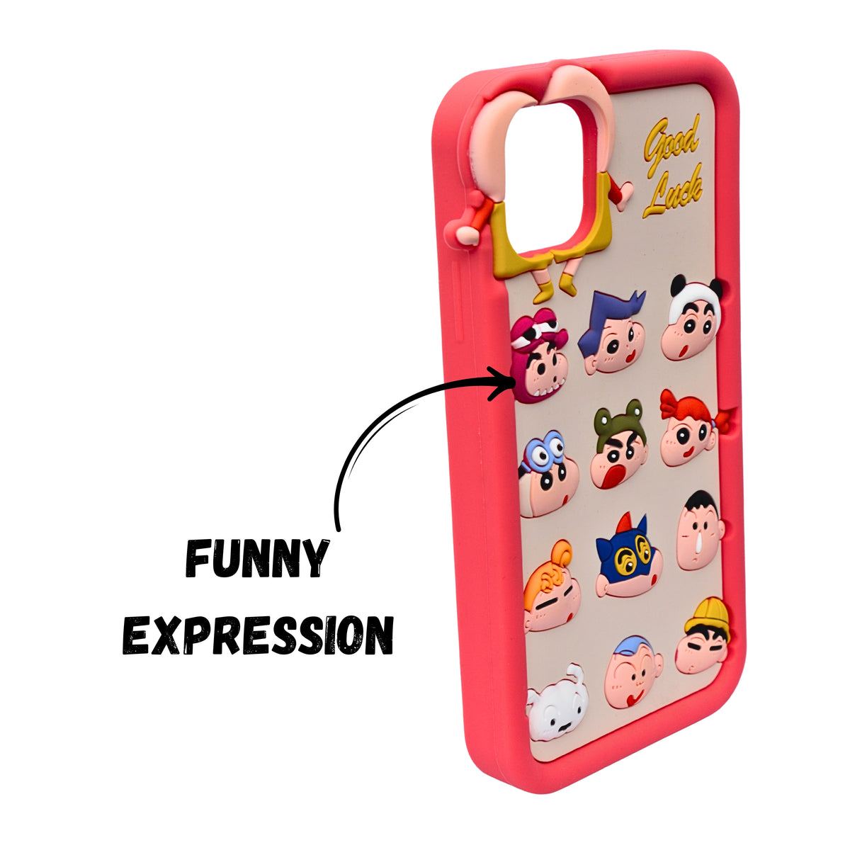 3D Cartoon Shinchan Character Design Phone Case For iPhone 12/ 12Pro