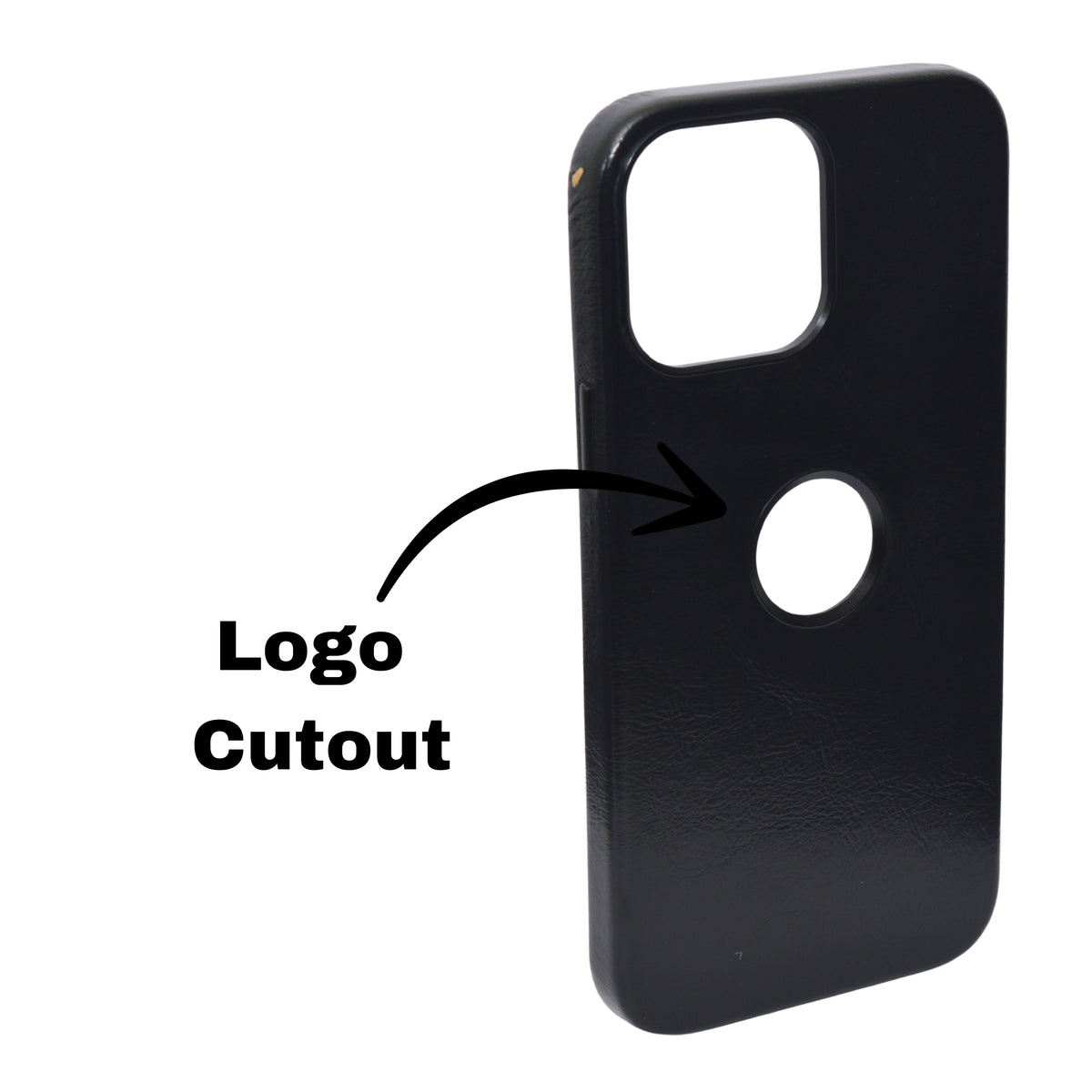 Deecase Premium Leather Finish with Metallic Logo Ring Cutout Phone Case for iPhone 14 Pro