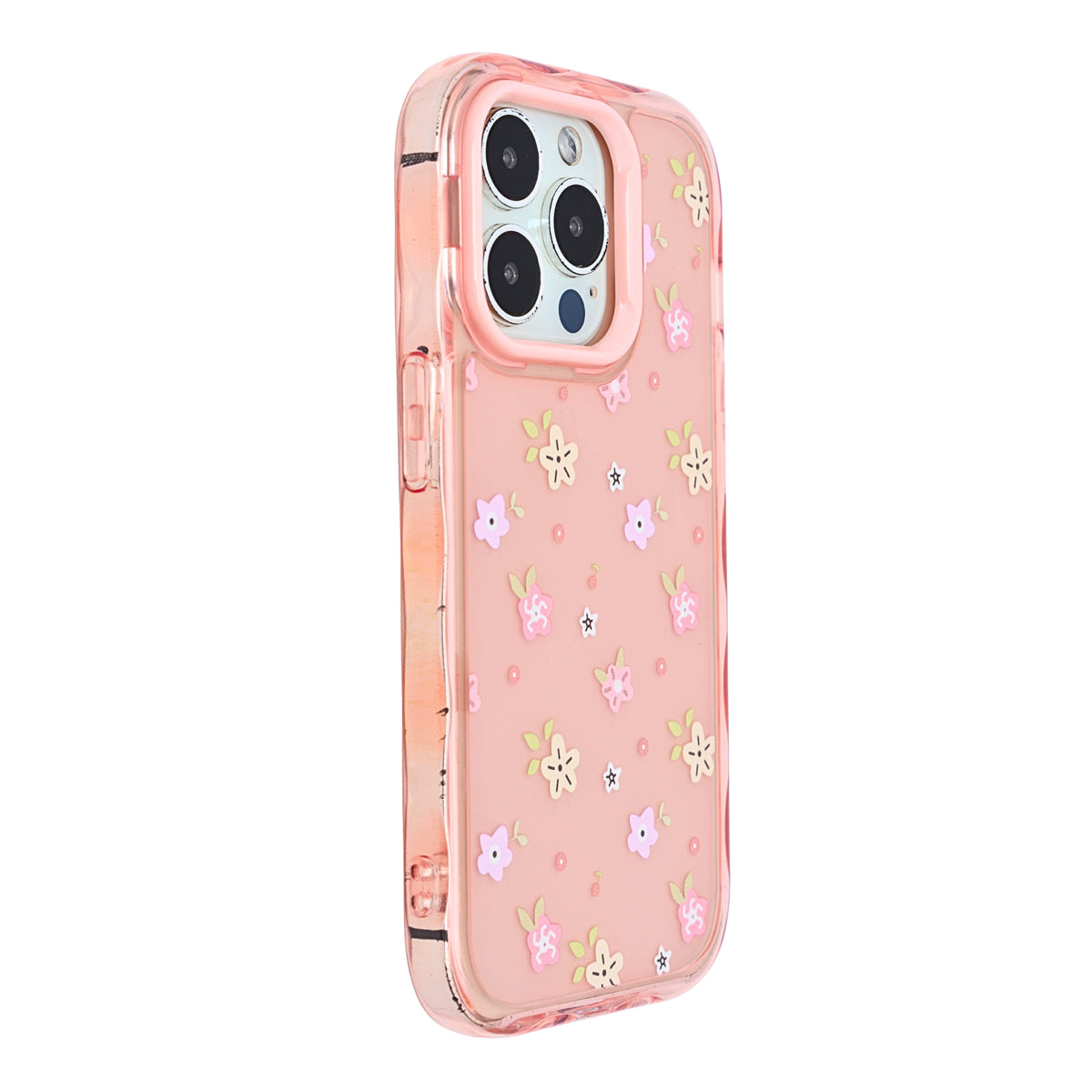 Cute Transparent Wavy Edge Phone Case for iPhone 14 Pro
