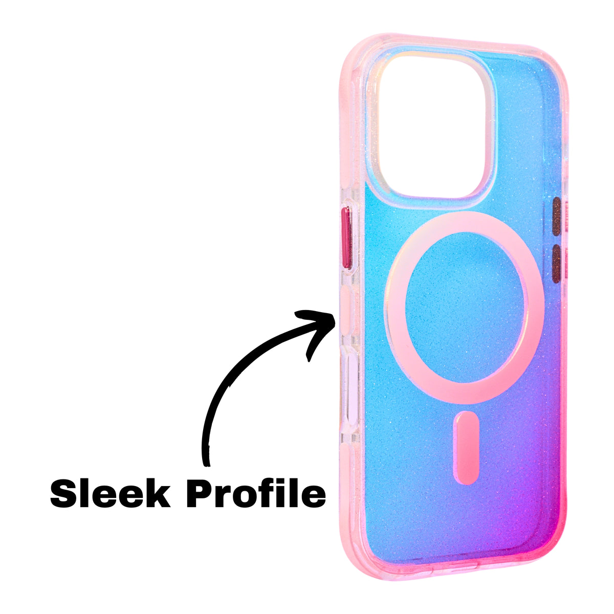 Glitter Gradient MagSafe Compatible Phone Case for iPhone 16 Pro